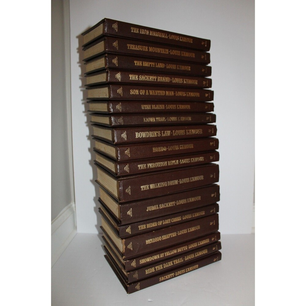 Louis L'Amour Collection 17 Book Lot Leatherette Hardcover Western Bantam Books